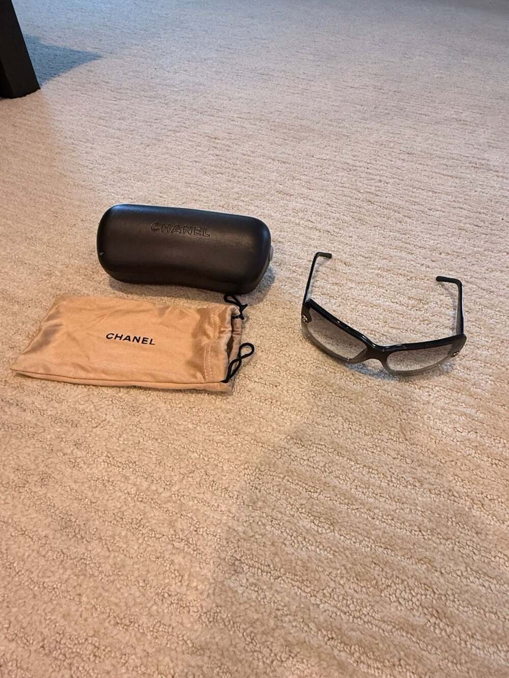 Chanel 5065 Black Oversized Square Sunglasses with CC Logo c.501/8G